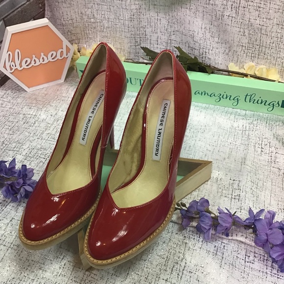 Chinese Laundry red patent leather heels - Picture 4 of 15